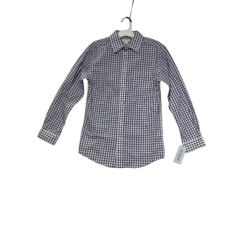 Cat and Jack Boys size XLarge 16 long sleeve button up shirt NWT